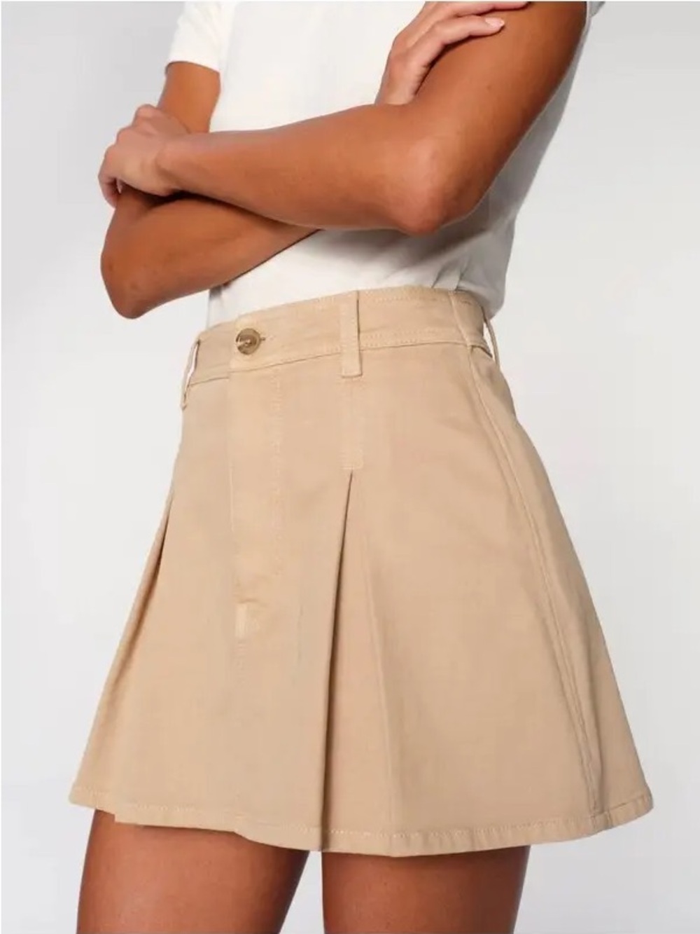 DL1961 Beige Pleated Mini Skirt size 24/25